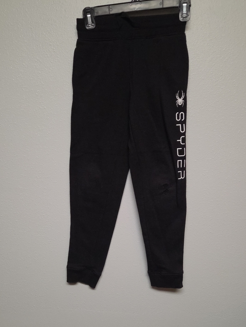 Spyder Black Jogger Pants with White Logo